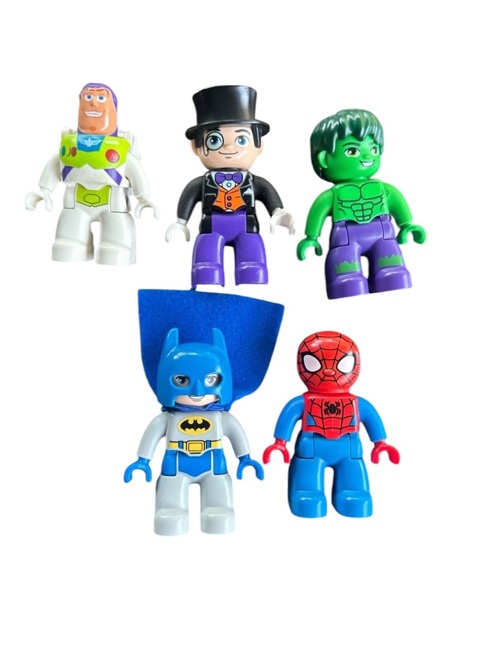 Lego Marvel Duplo set of 5 figures, selling as a set, 3 inch